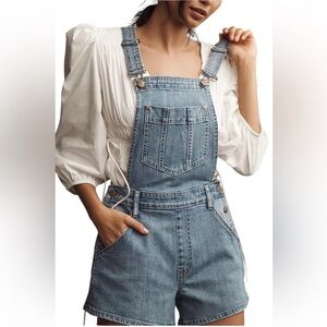 Pilcro x Anthropologie Denim Micro Overalls -Sz 10